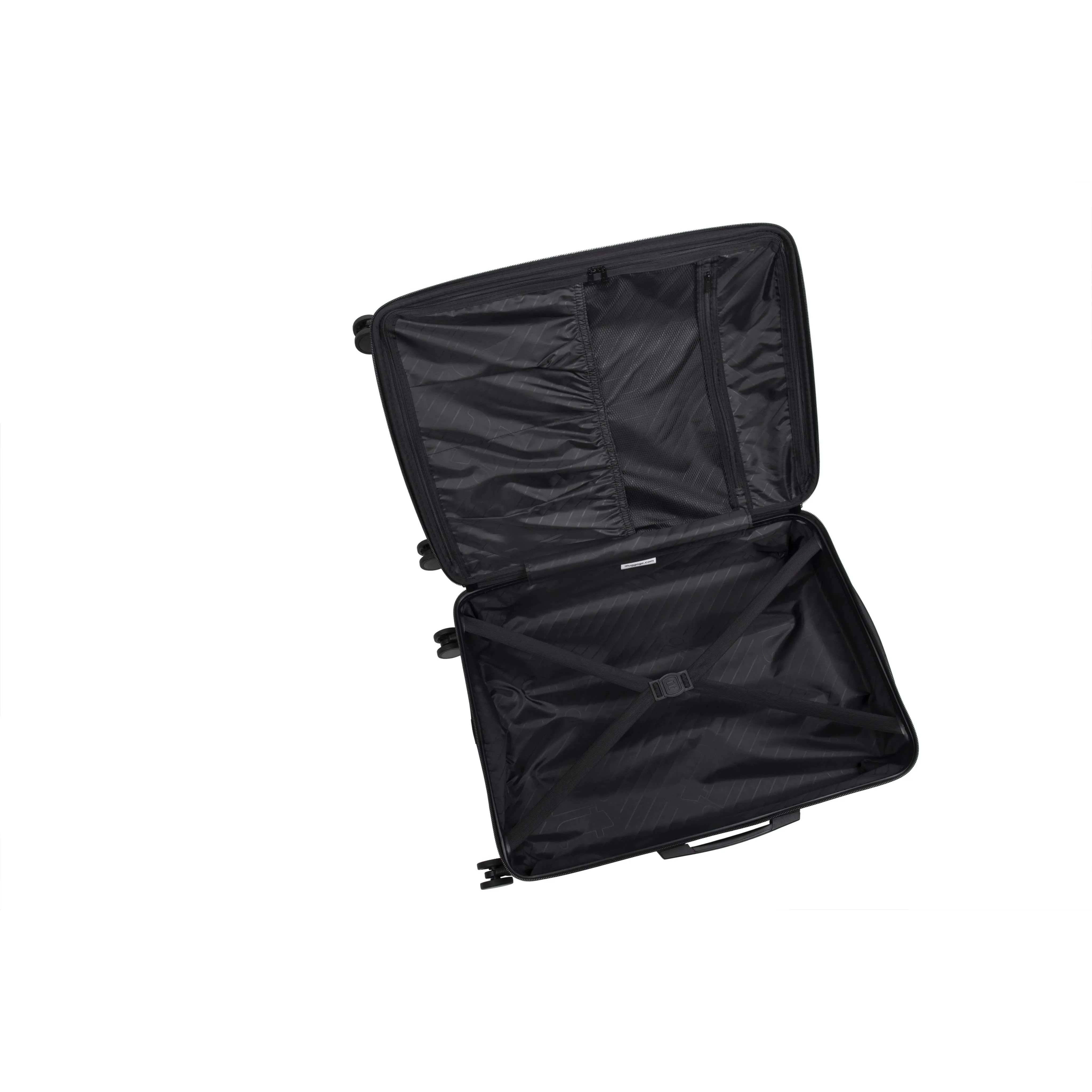 Pleating 27" Hardside Checked 8 Wheel Expandable Spinner (Black)