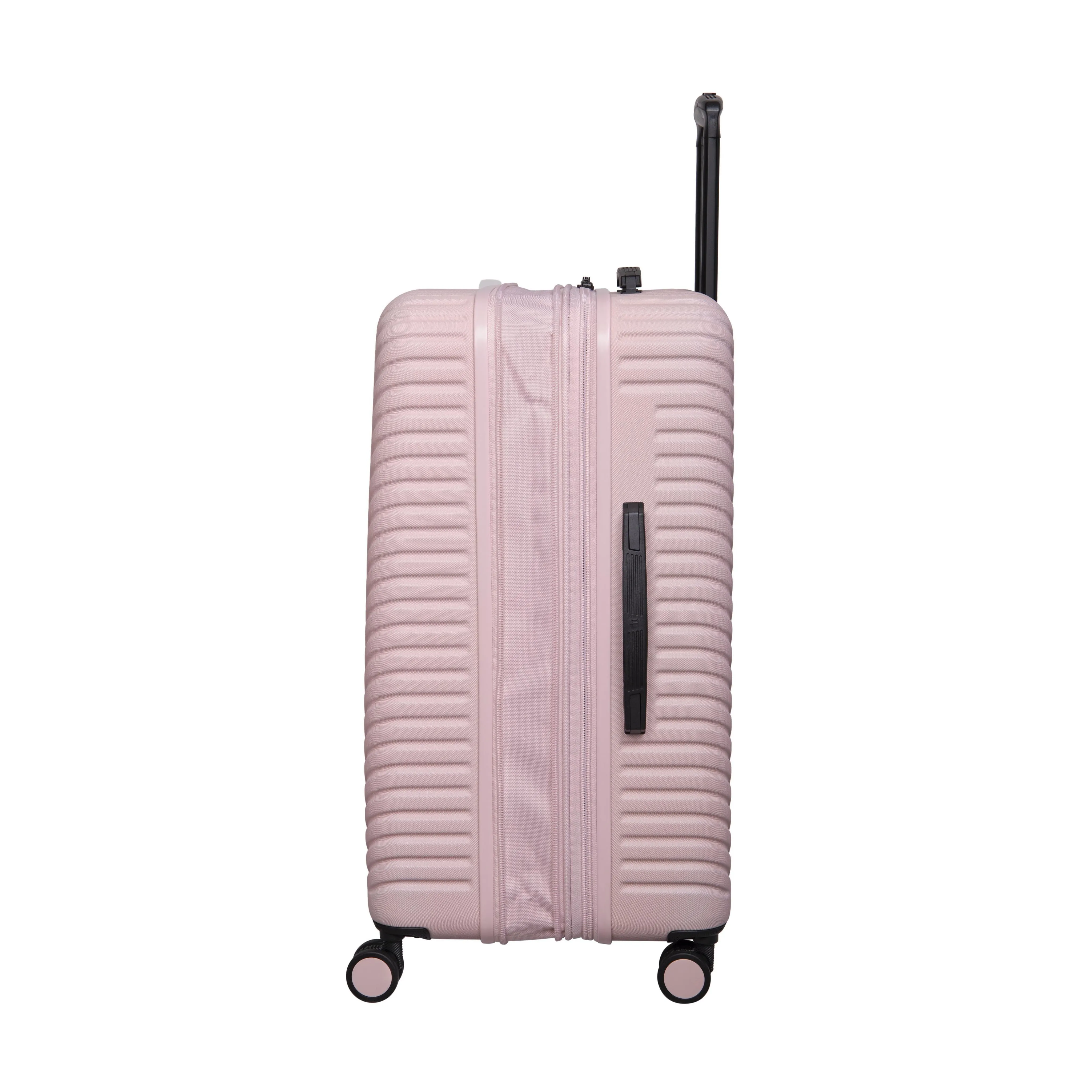 Pleating 27" Hardside Checked 8 Wheel Expandable Spinner (Peach Whip)
