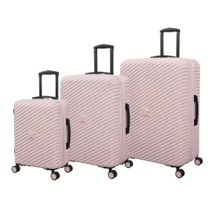 Pleating 3 Piece Hardside 8 Wheel Expandable Spinner Set (Peach Whip)