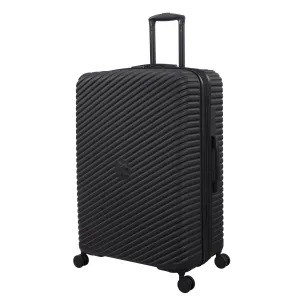 Pleating 31" Hardside Checked 8 Wheel Expandable Spinner (Black)