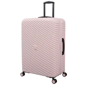 Pleating 31" Hardside Checked 8 Wheel Expandable Spinner (Peach Whip)