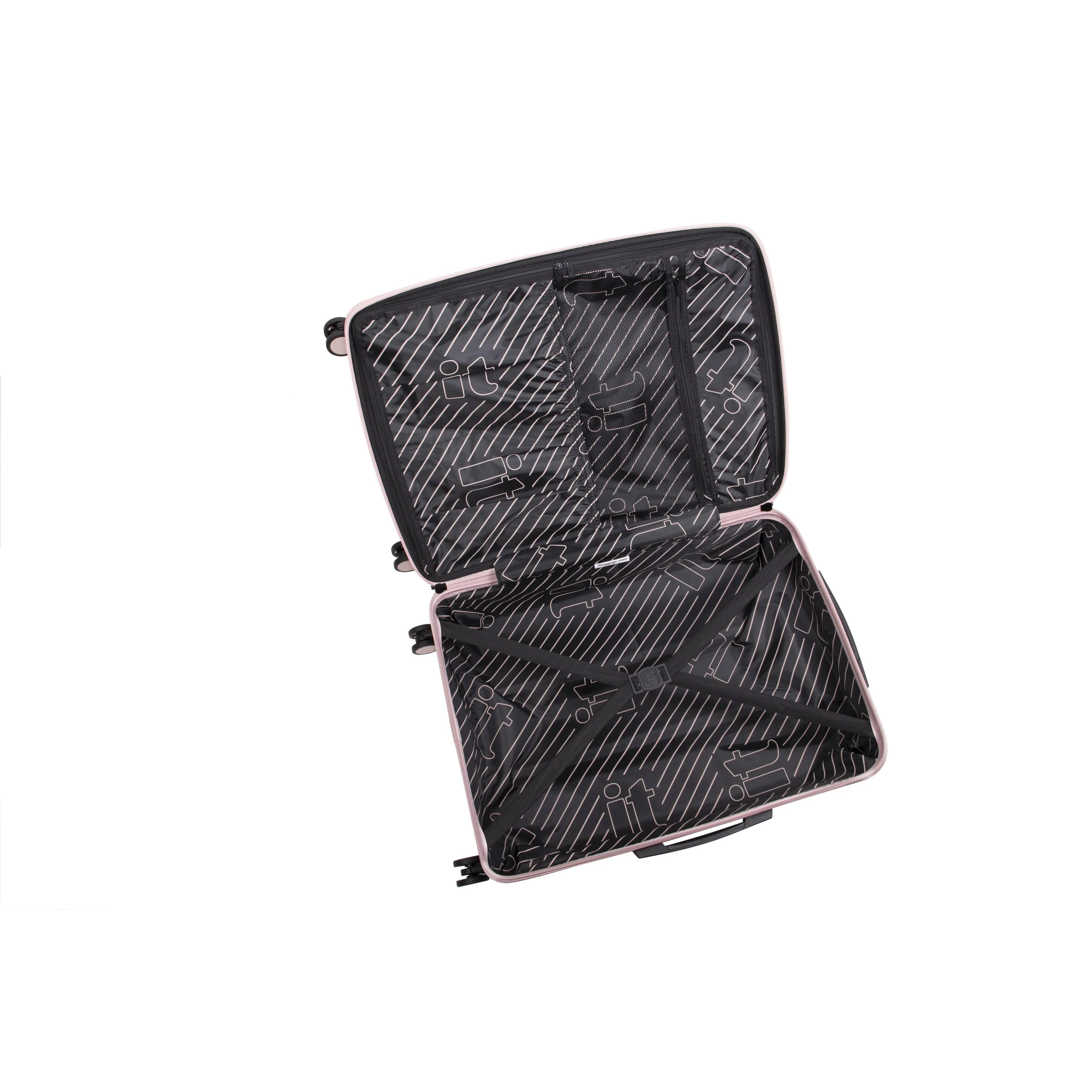 Pleating 31" Hardside Checked 8 Wheel Expandable Spinner (Peach Whip)