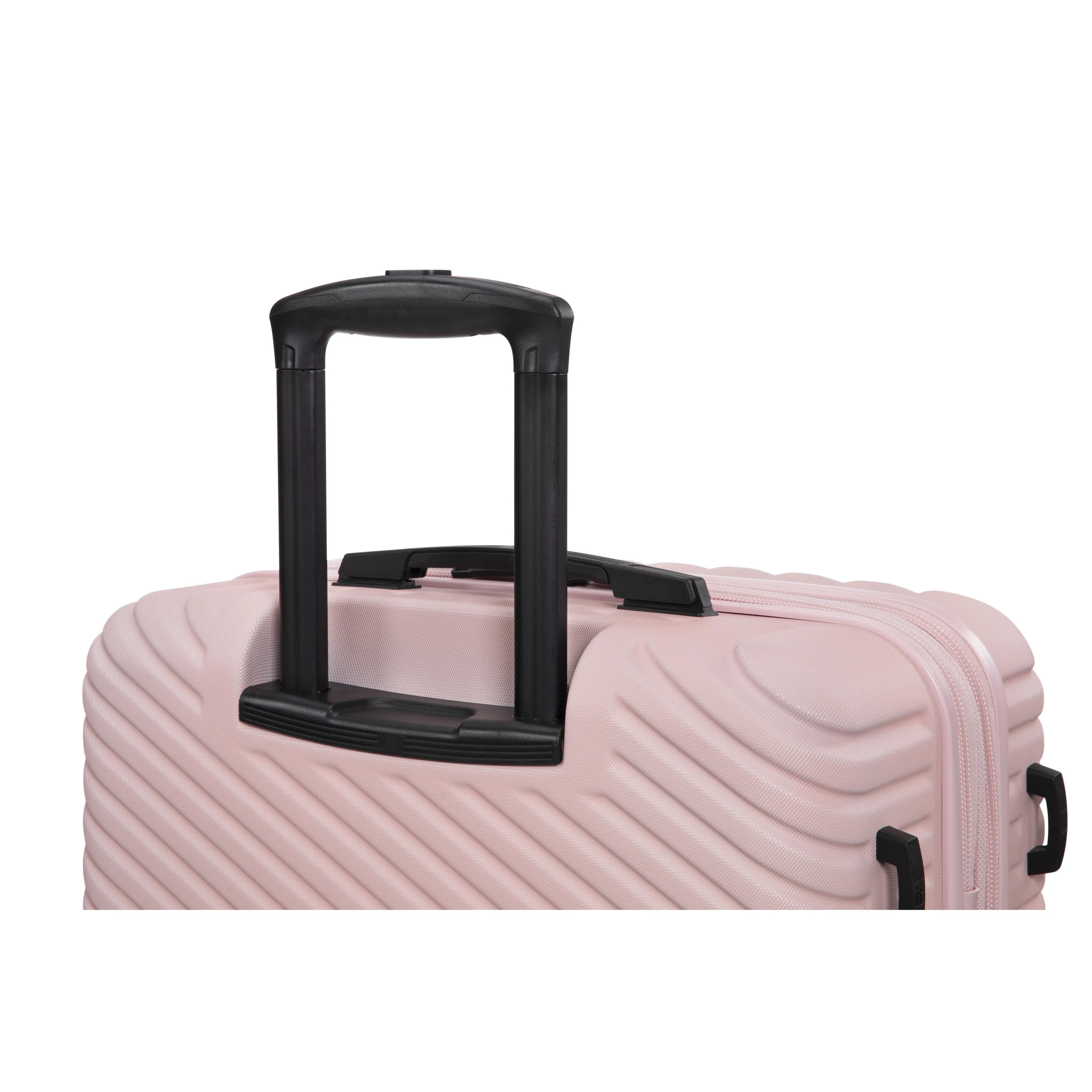 Pleating 31" Hardside Checked 8 Wheel Expandable Spinner (Peach Whip)