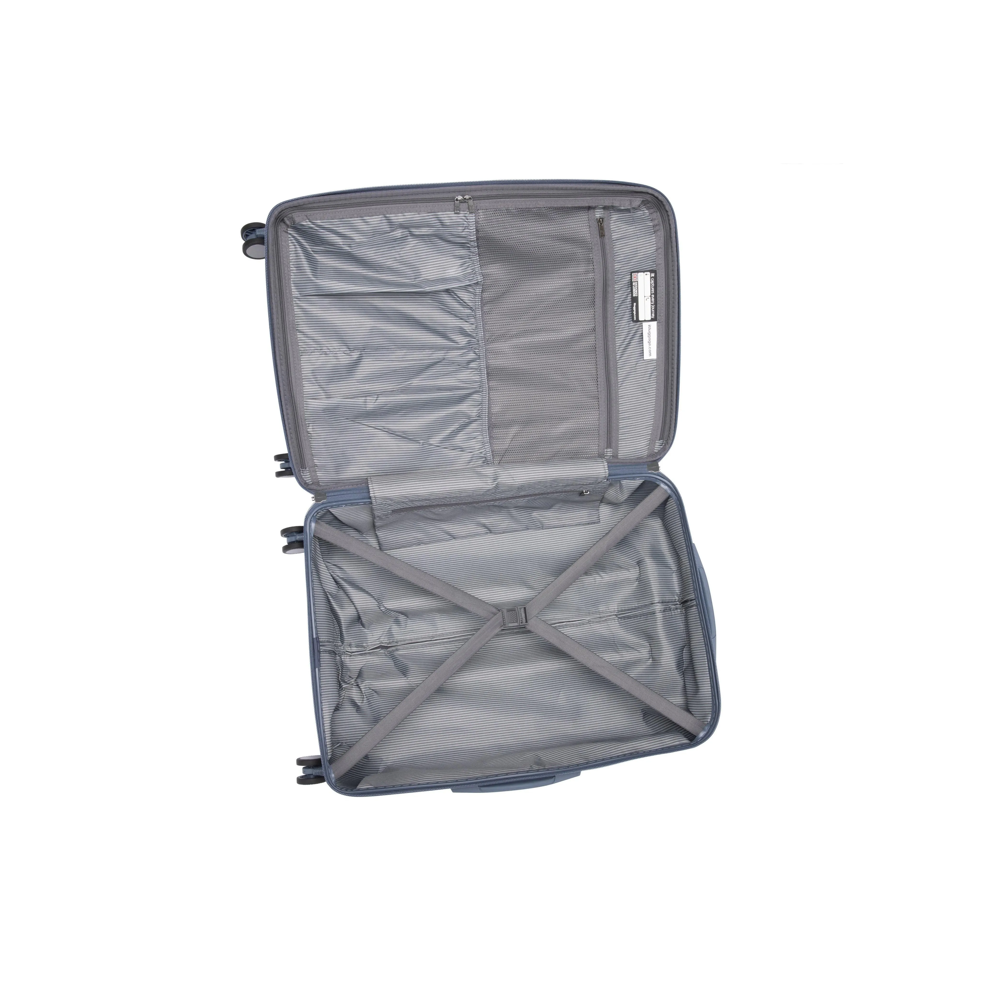 Prosperous 21" Hardside Carry-On 8 Wheel Expandable Spinner (Faded Denim)