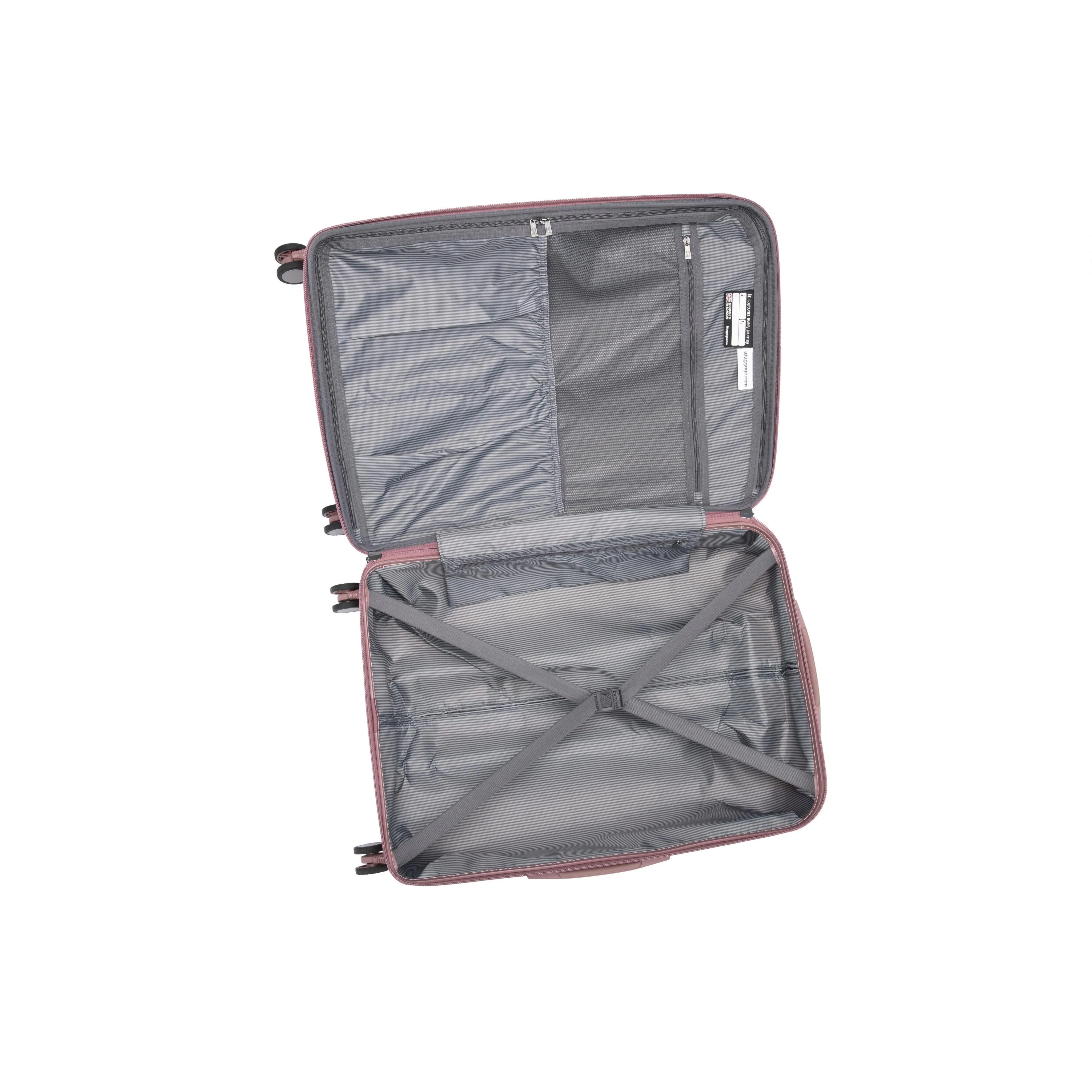 Prosperous 28" Hardside Checked 8 Wheel Expandable Spinner (Cameo Blush)
