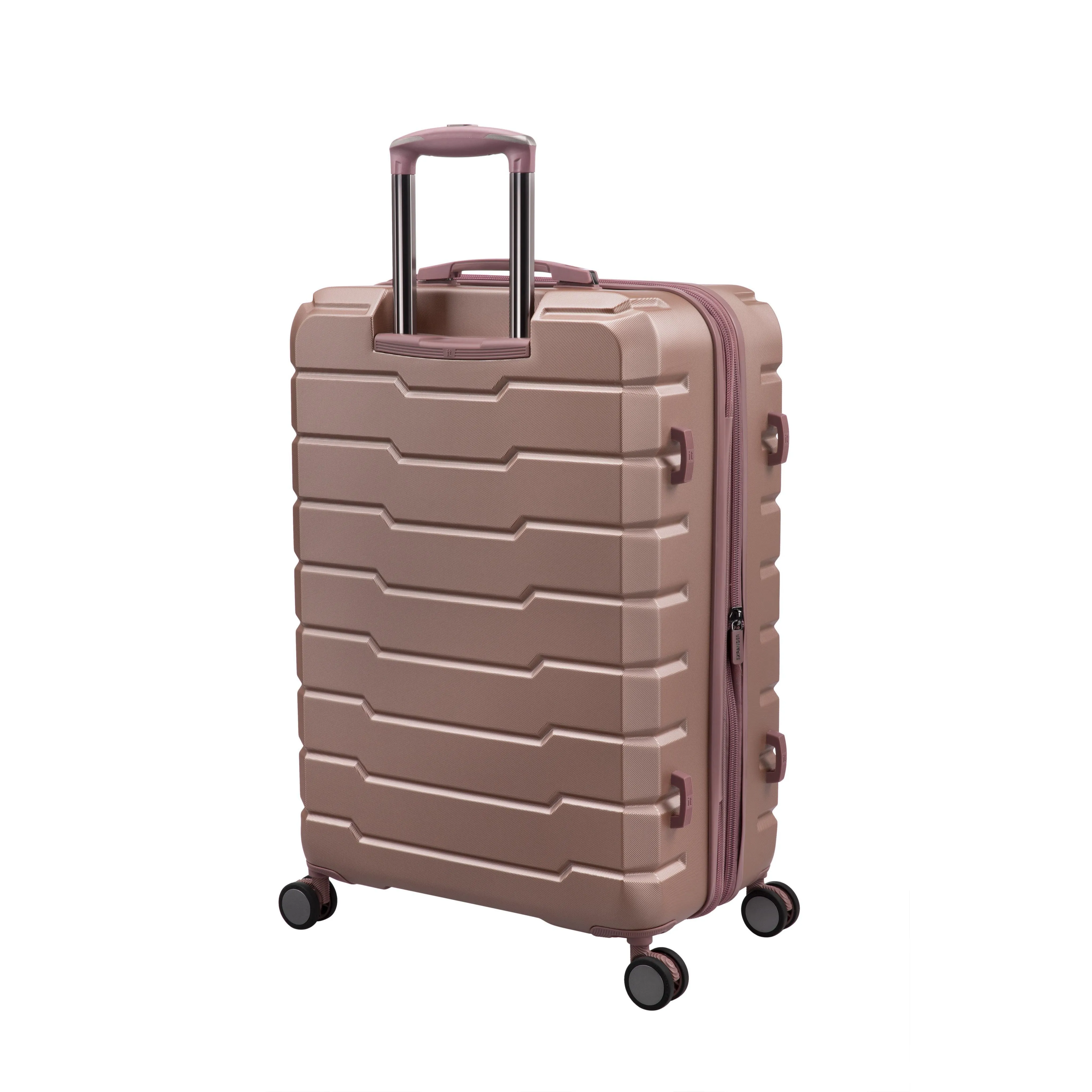 Prosperous 28" Hardside Checked 8 Wheel Expandable Spinner (Cameo Blush)