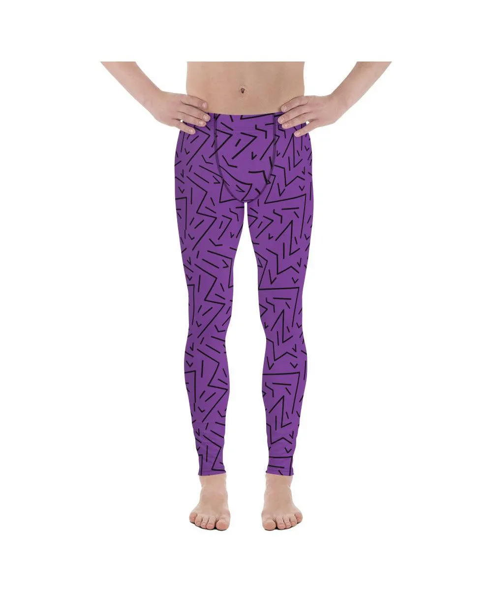 Purple Black Line Meggings