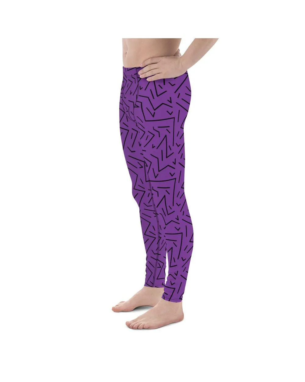 Purple Black Line Meggings