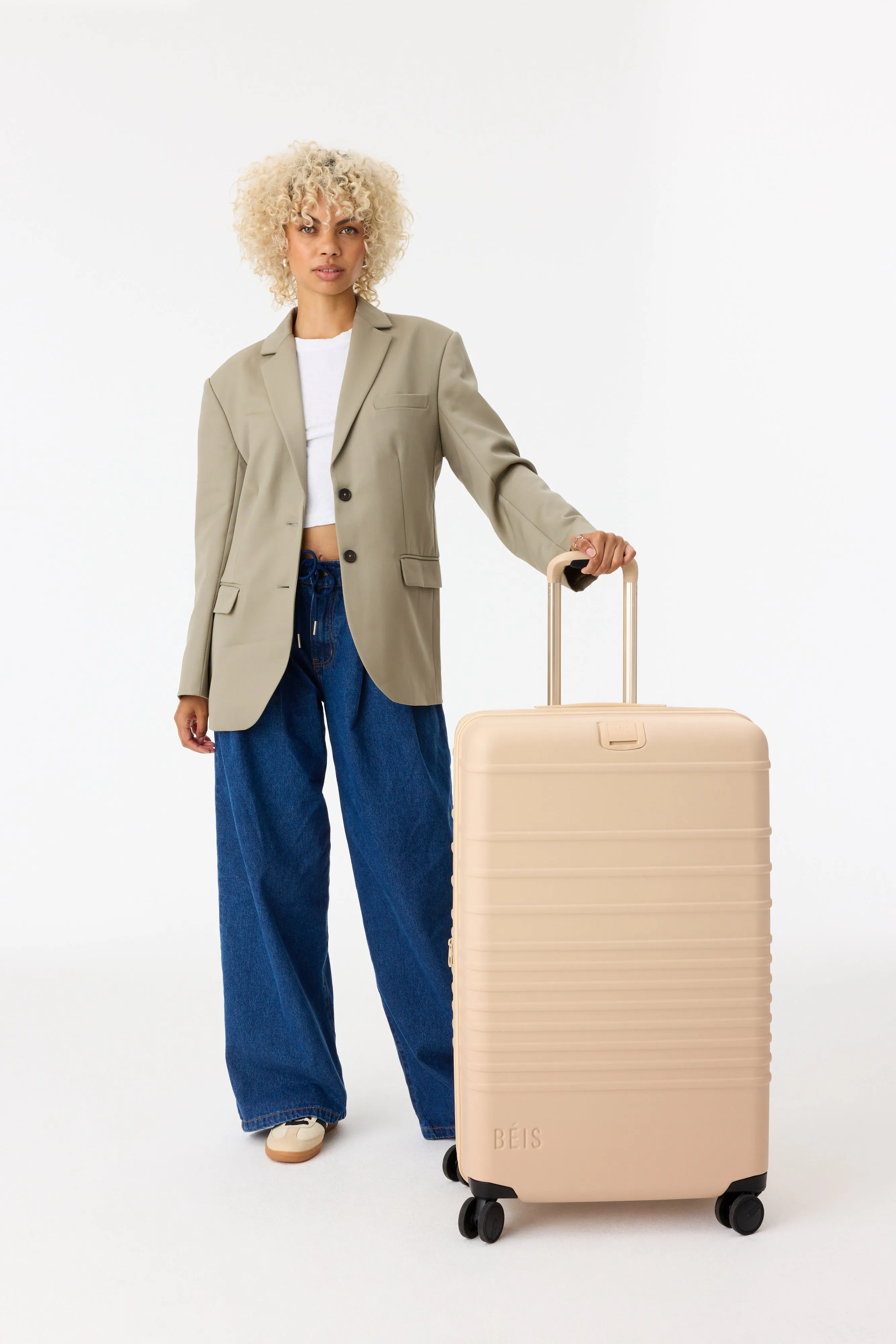 Resale The Large Check-In Roller in Beige