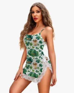 St. Patrick's Day Lace Side Slit Dress