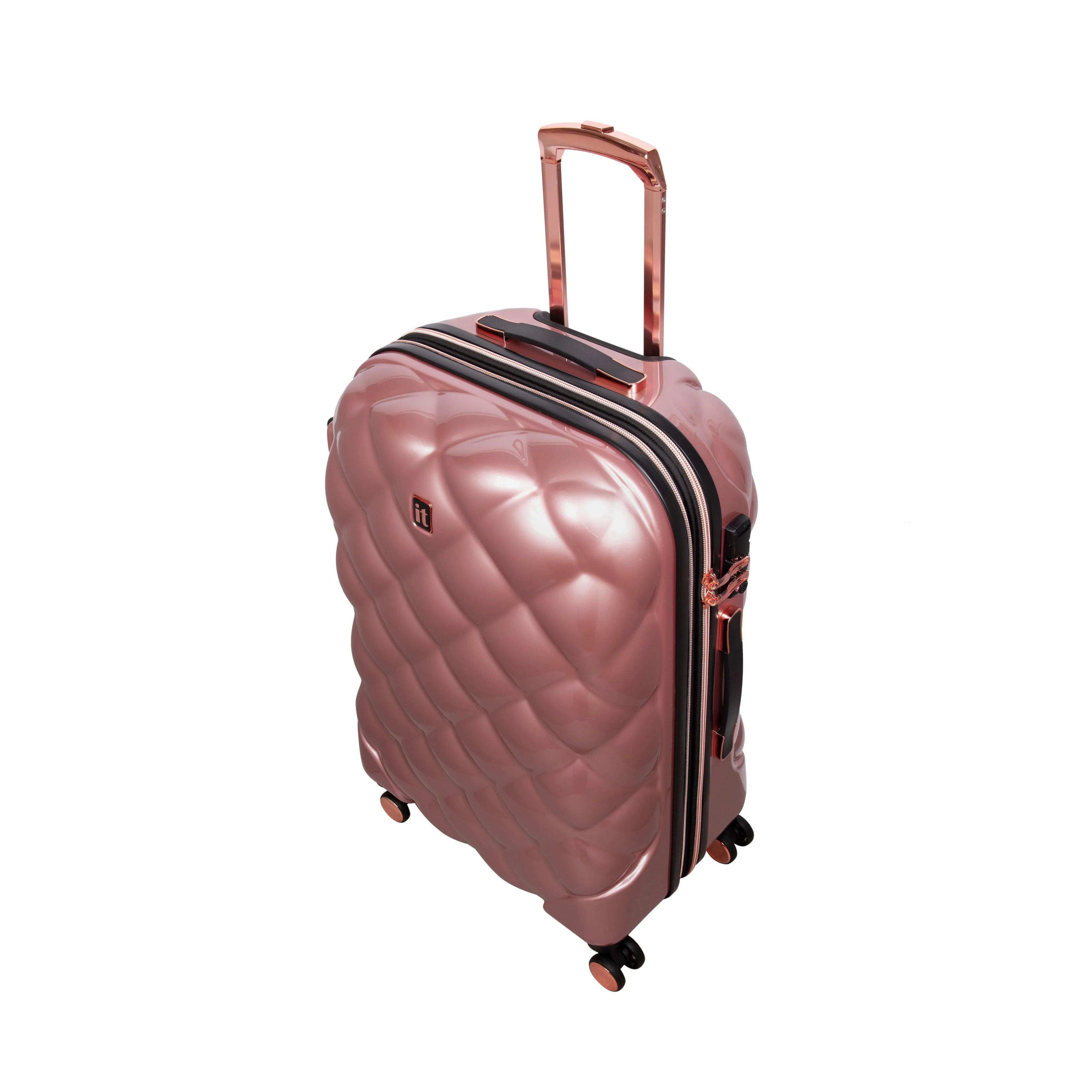 St. Tropez Trois 21" Hardside 8 Wheel Expandable Spinner Carry-On Luggage (Metallic Rose Gold)