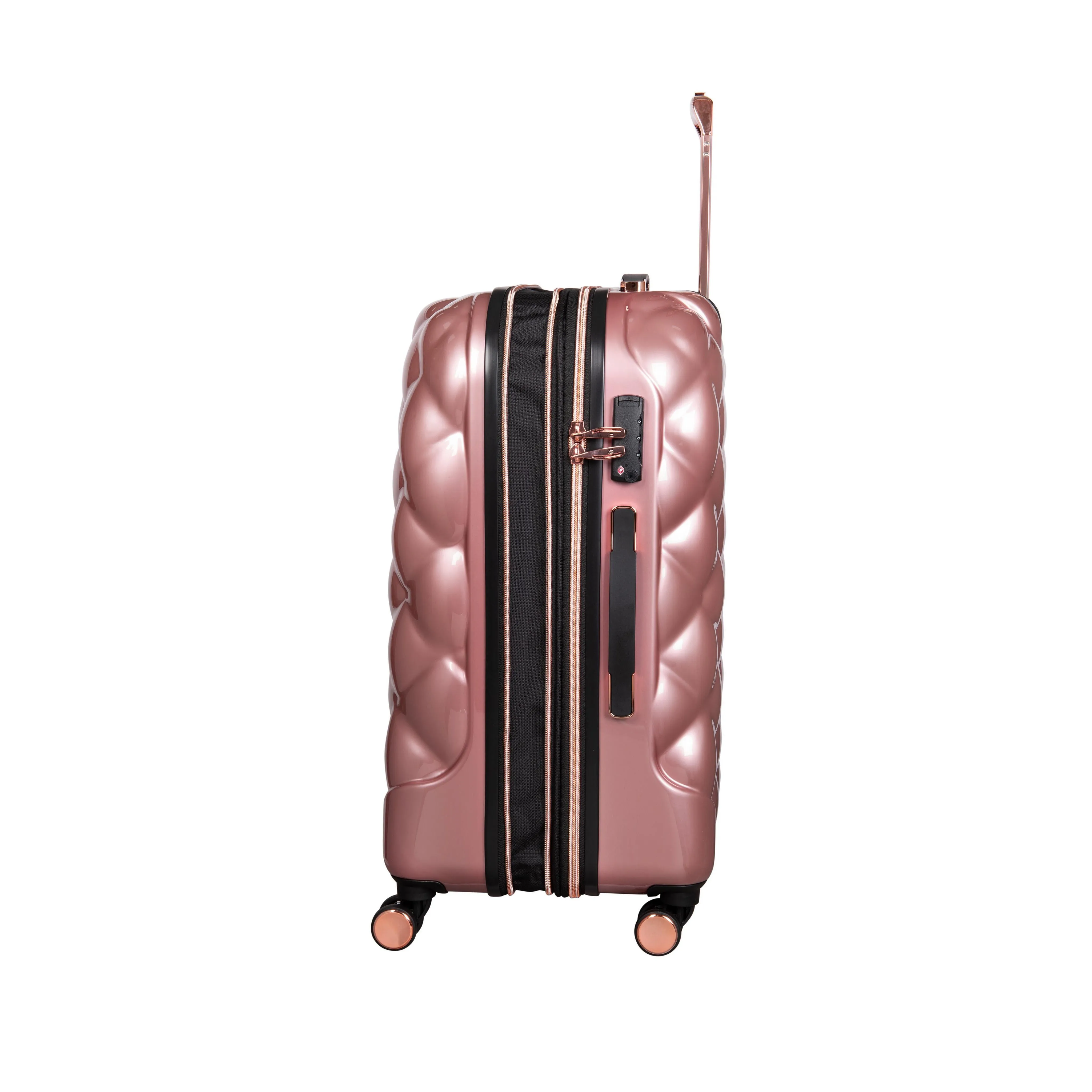 St. Tropez Trois 27" Hardside 8 Wheel Expandable Spinner Luggage (Metallic Rose Gold)