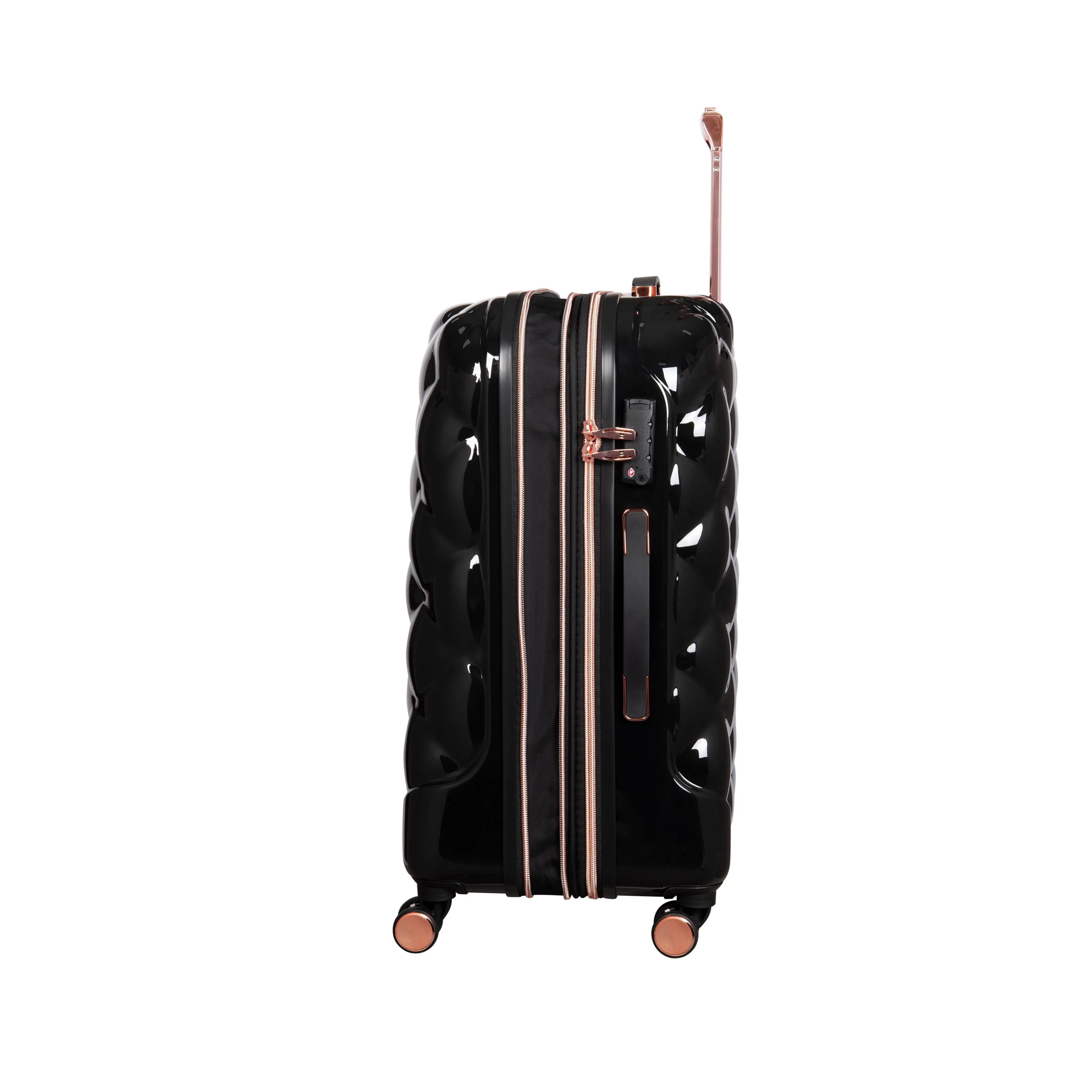 St. Tropez Trois Hardside 3pc 8 Wheel Expandable Spinner Set (Black)