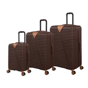 Strandline 3 Piece Hardside 8 Wheel Expandable Spinner Set (Cappuccino)