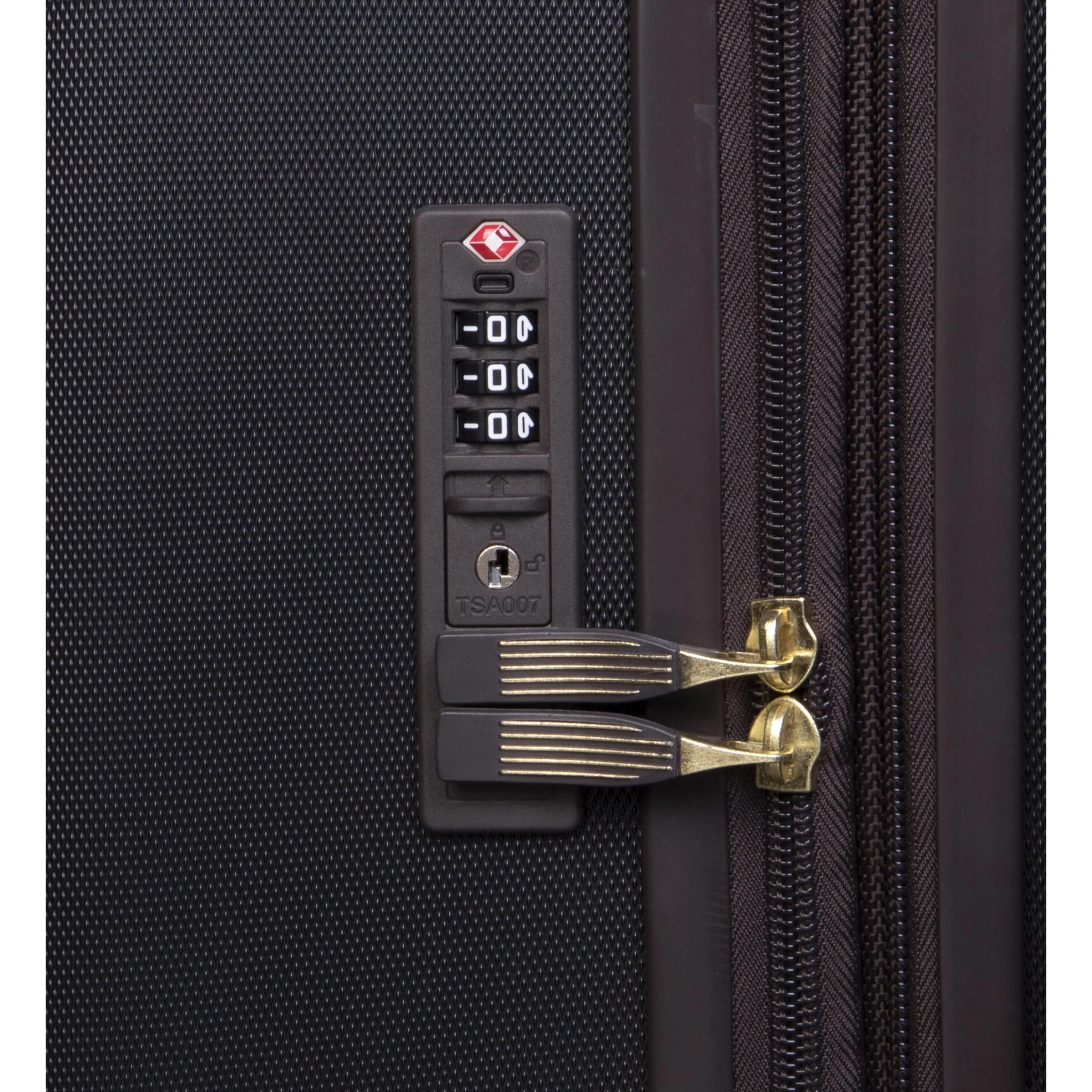 Superiority 22"  Hardside Carry-On 8 Wheel Expandable Spinner (Black)