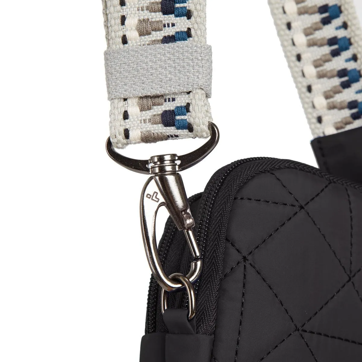 Travelon Anti-Theft Boho 2 Compartment Phone Crossbody - Geo Black