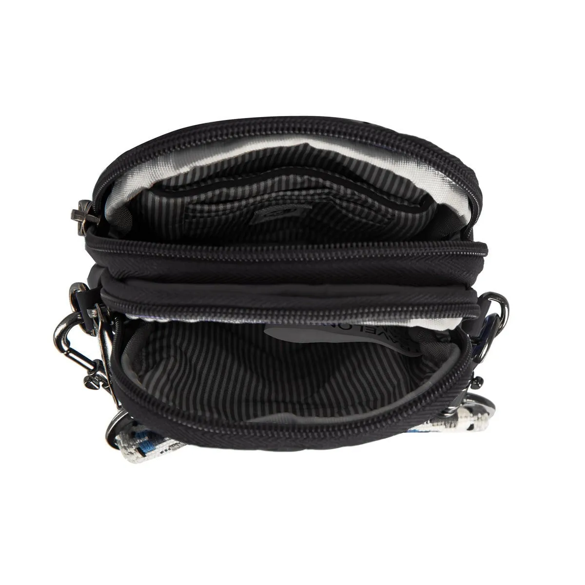 Travelon Anti-Theft Boho 2 Compartment Phone Crossbody - Geo Black