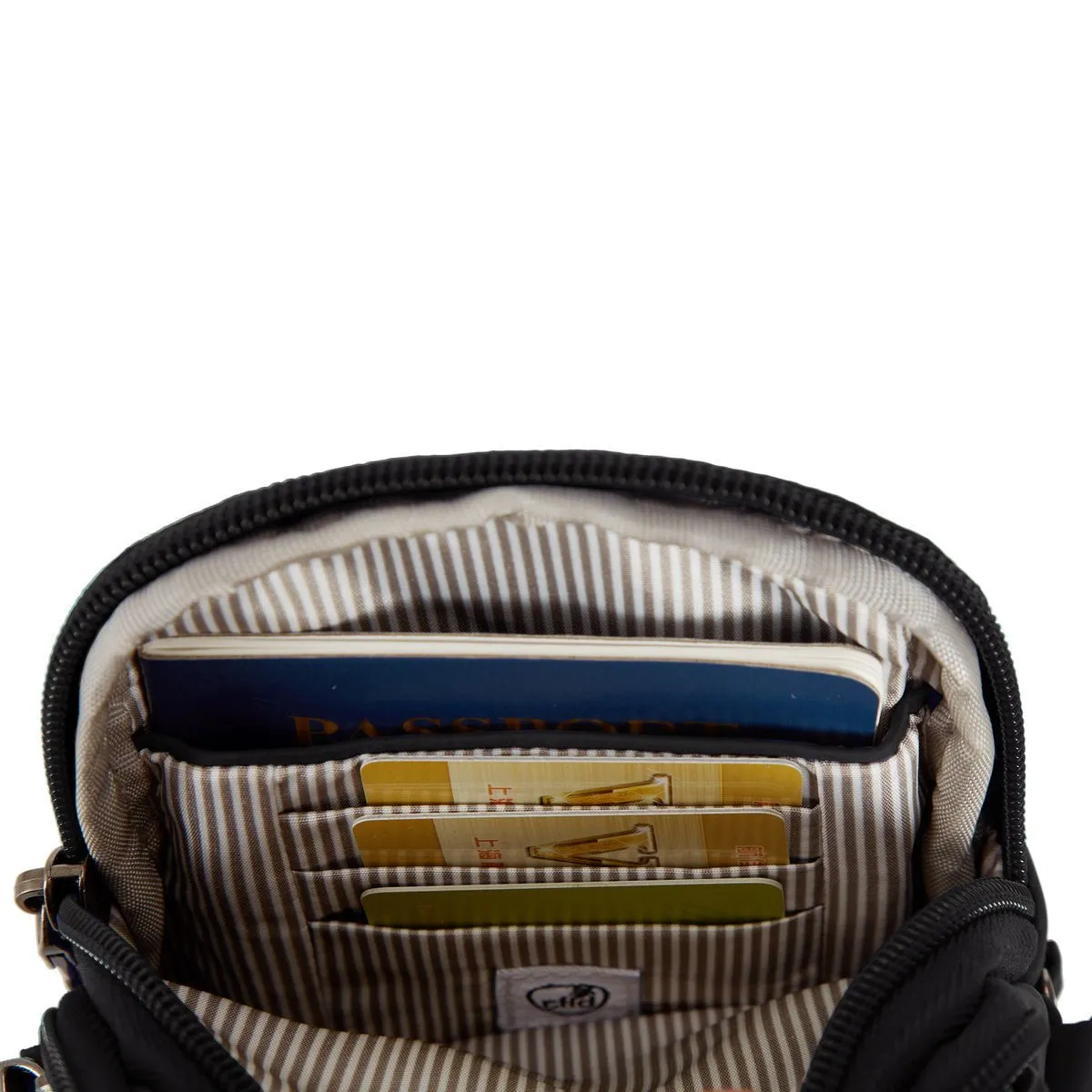 Travelon Anti-Theft Boho 2 Compartment Phone Crossbody - Geo Black