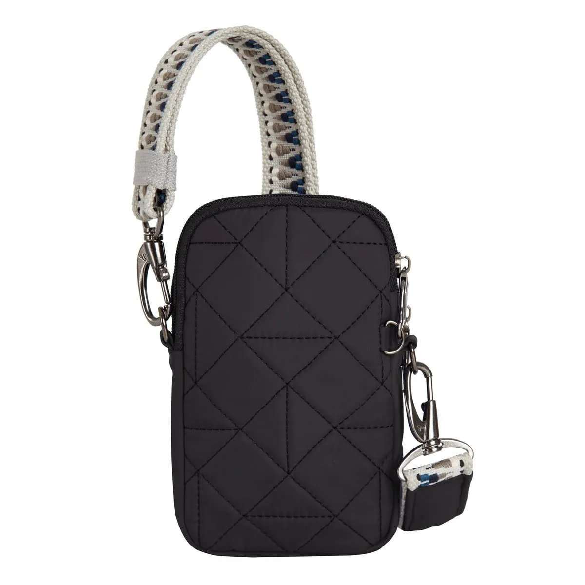 Travelon Anti-Theft Boho 2 Compartment Phone Crossbody - Geo Black