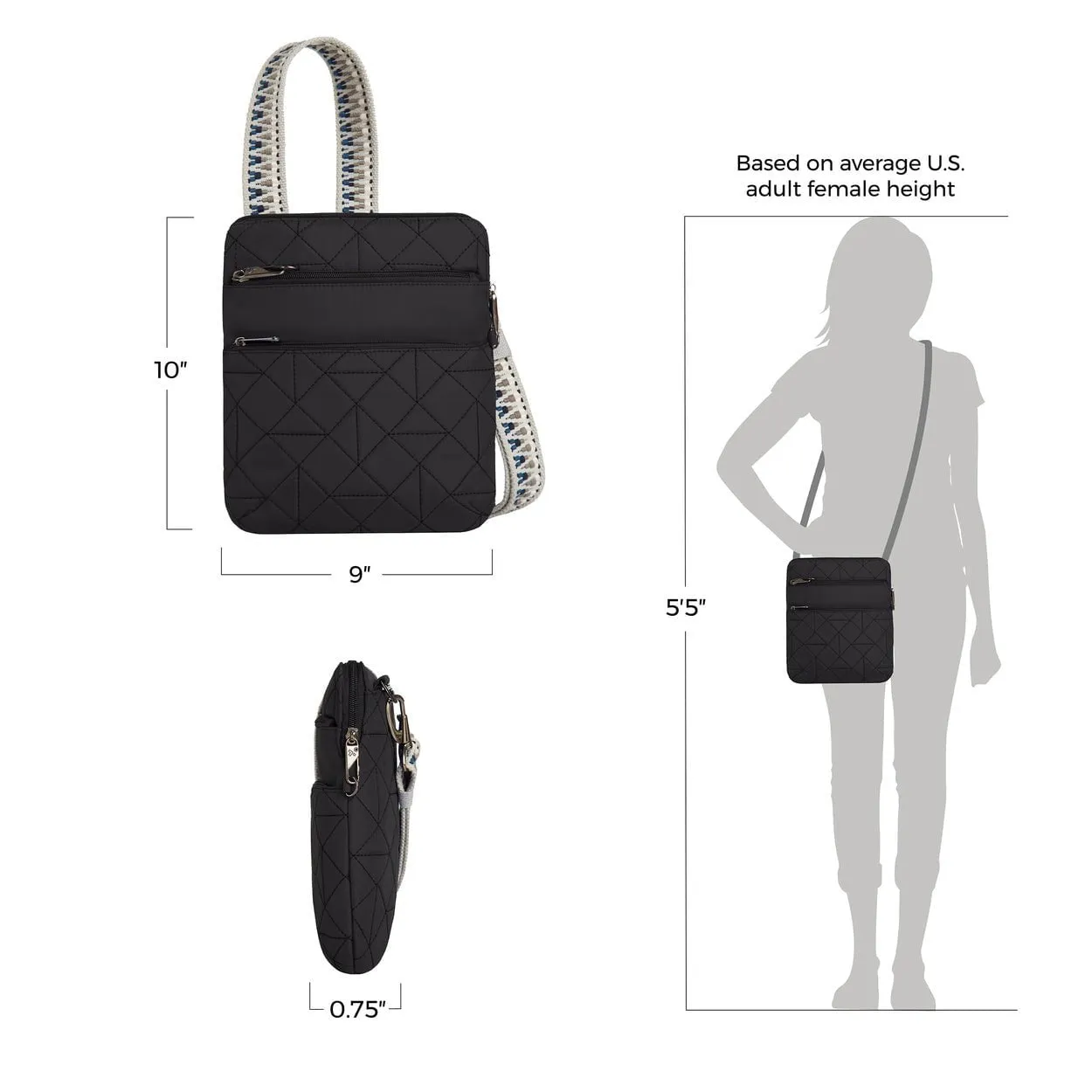 Travelon Anti-Theft Boho Slim Bag