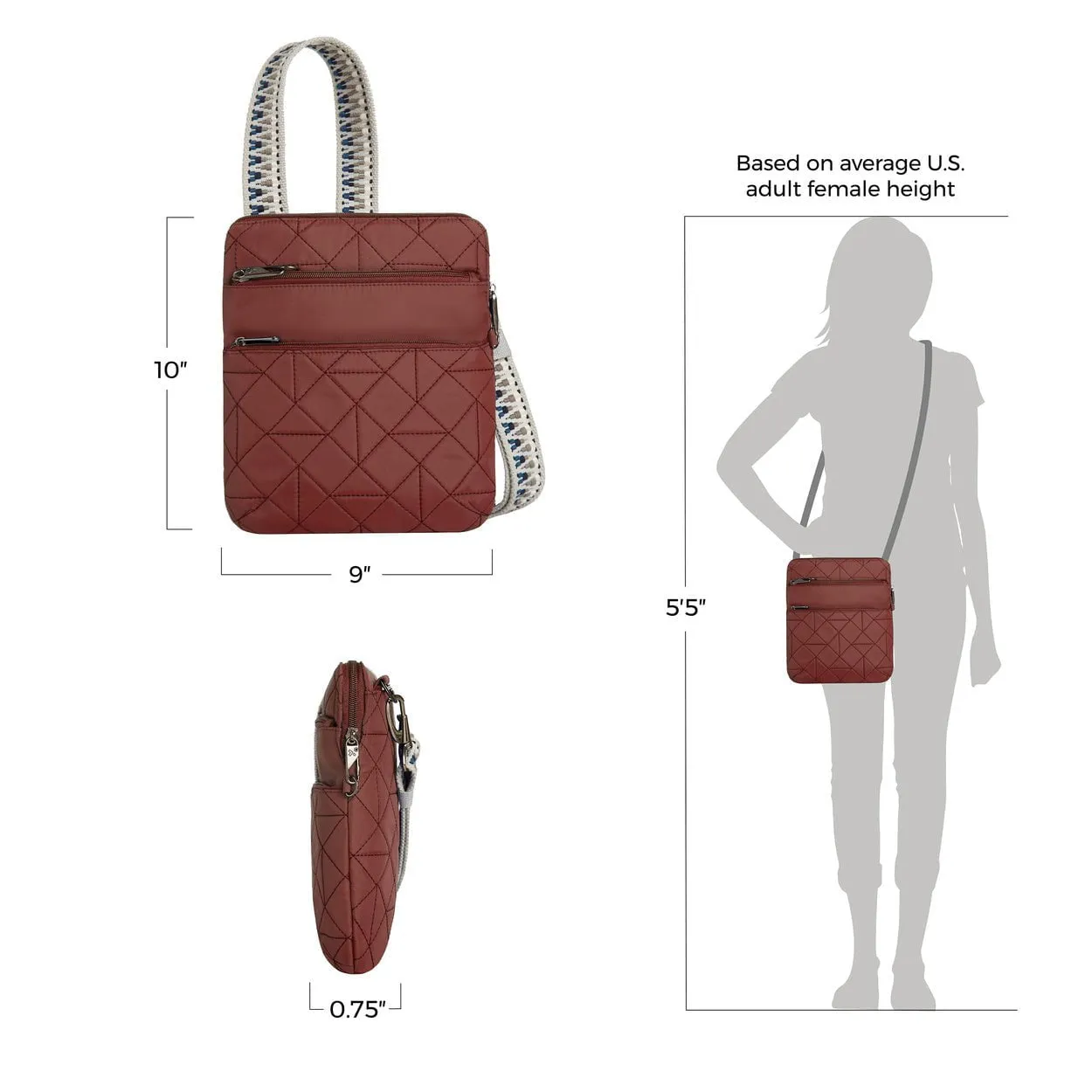 Travelon Anti-Theft Boho Slim Bag