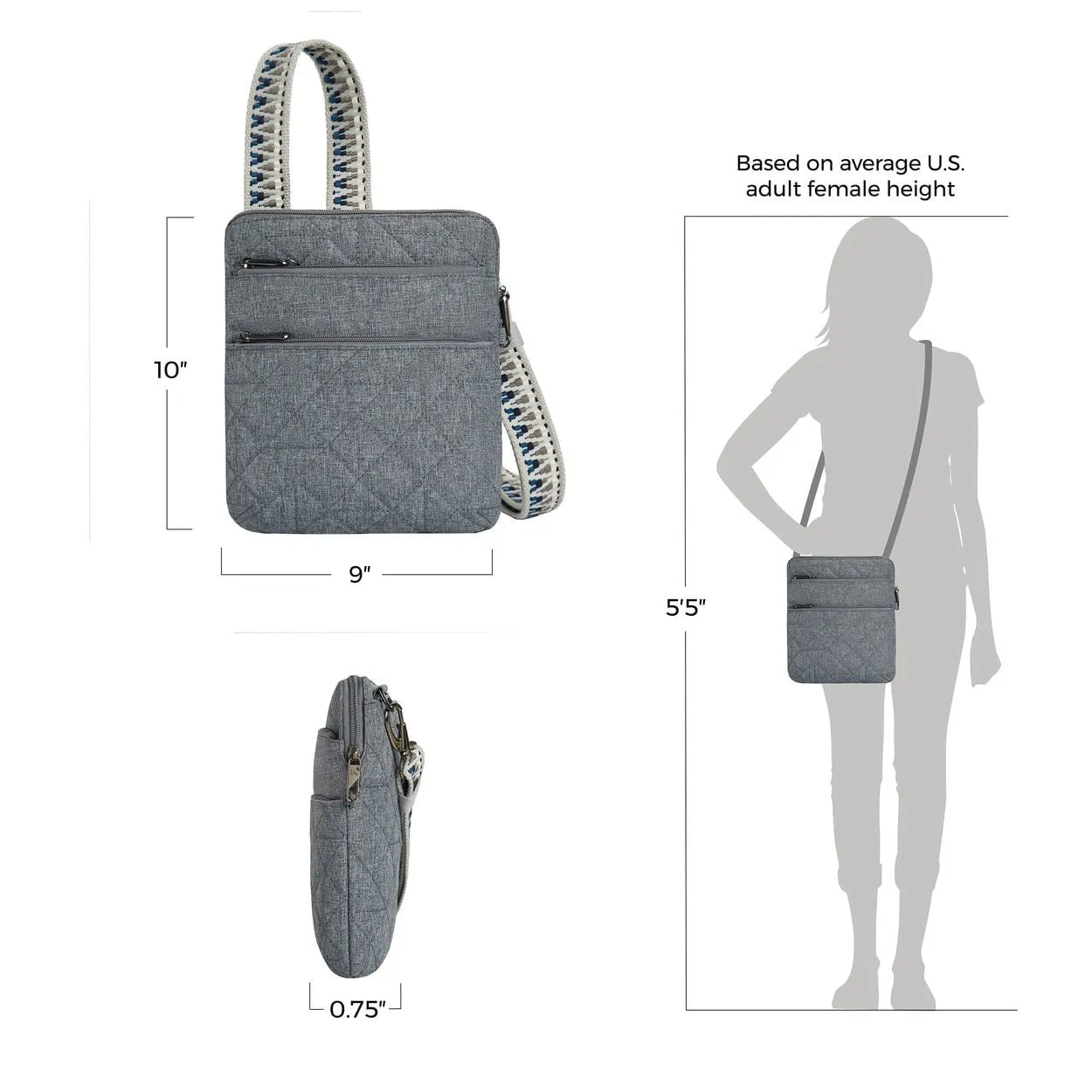Travelon Anti-Theft Boho Slim Bag
