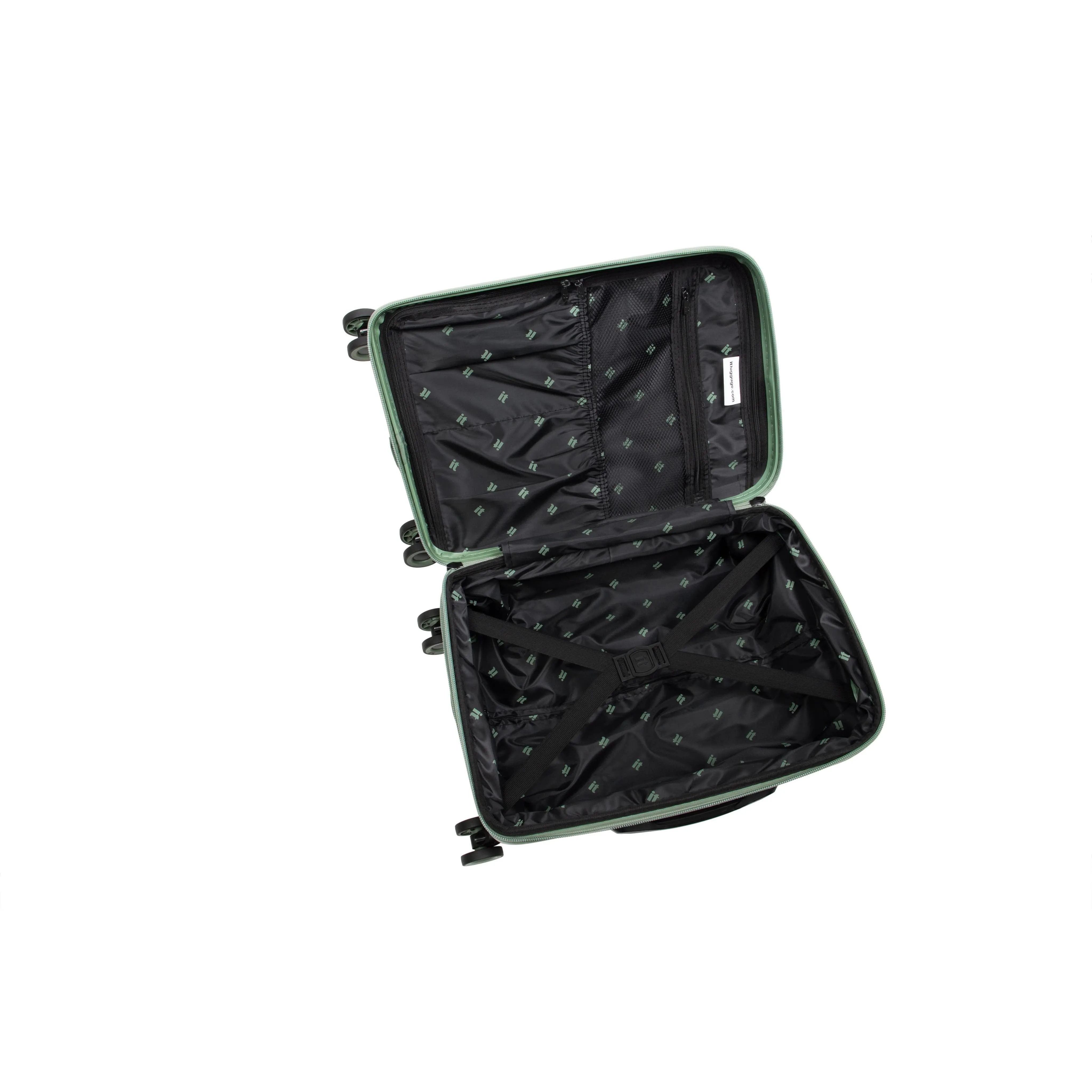 Traversed 3 Piece Hardside 8 Wheel Expandable Spinner Set (Hedge Green)