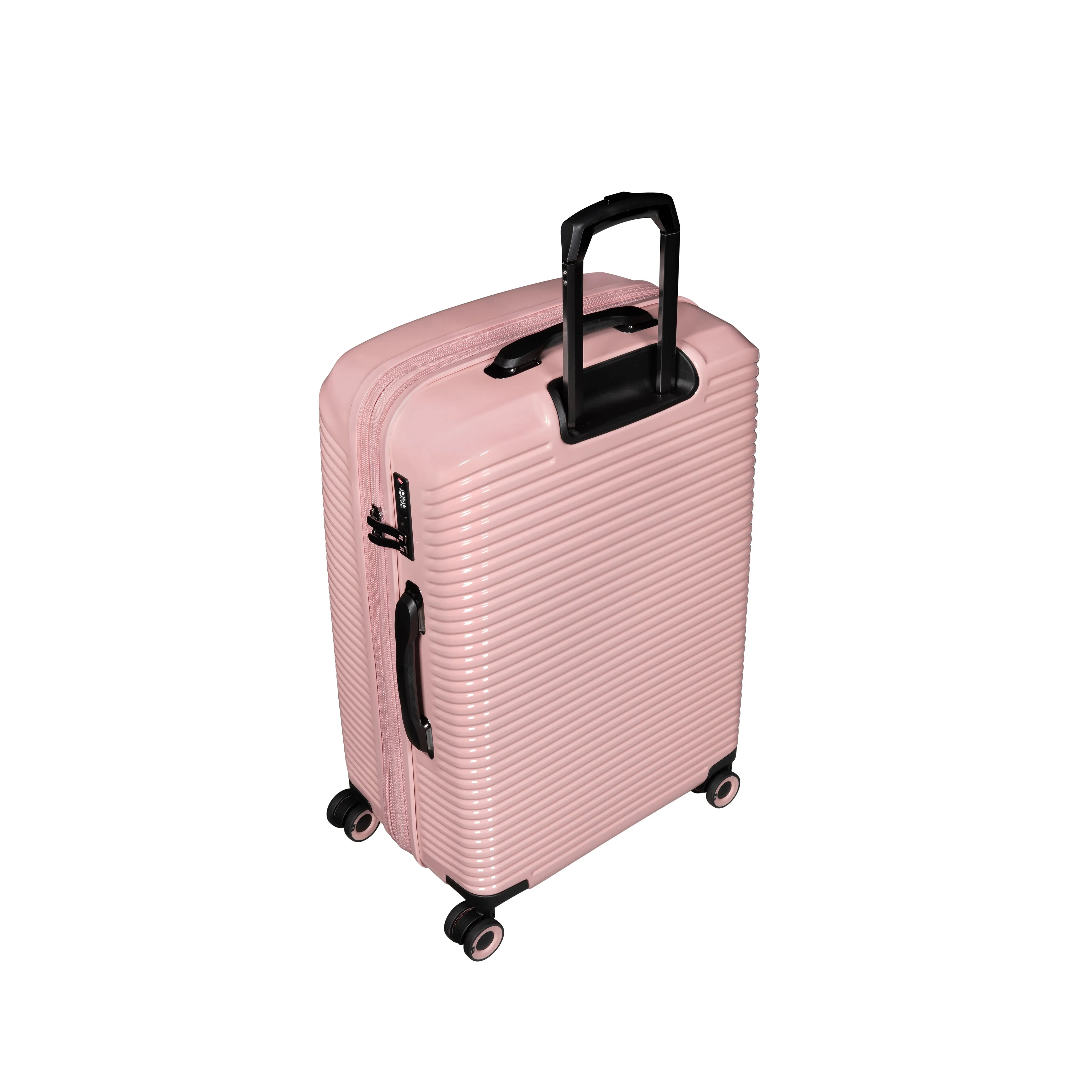Traversed 31.5" Hardside Checked 8 Wheel Expandable Spinner (Metallic Rose Gold)