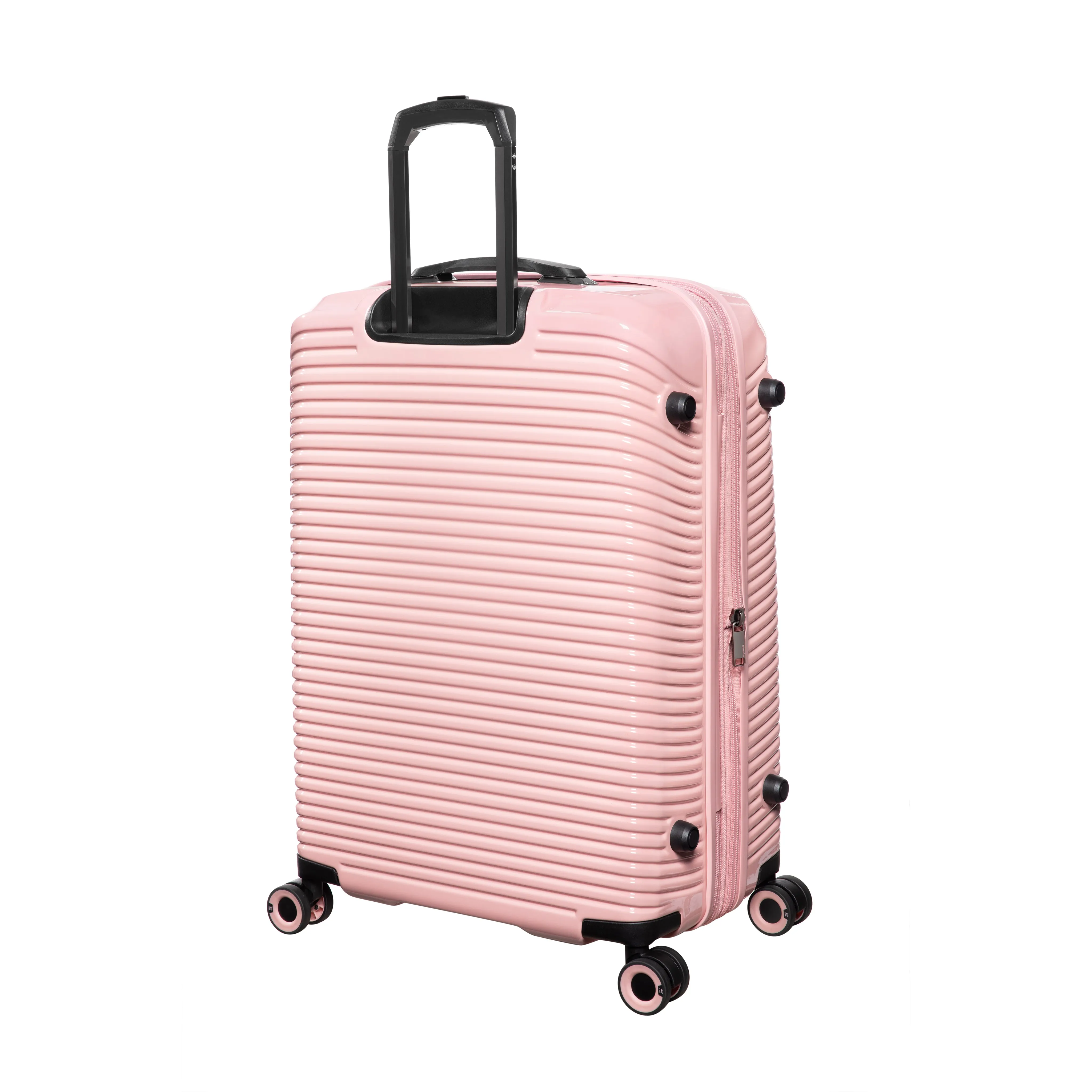 Traversed 31.5" Hardside Checked 8 Wheel Expandable Spinner (Metallic Rose Gold)