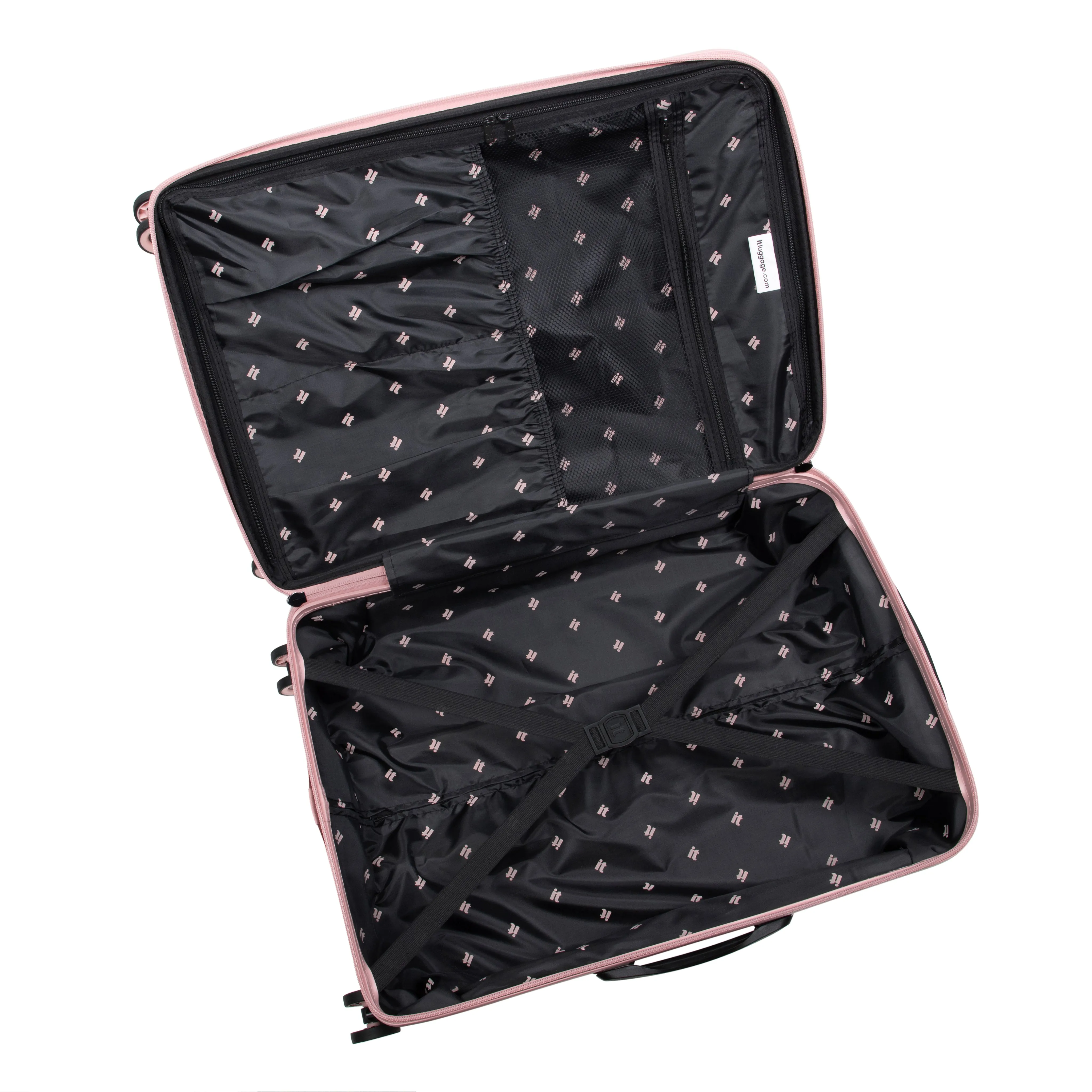Traversed 31.5" Hardside Checked 8 Wheel Expandable Spinner (Metallic Rose Gold)