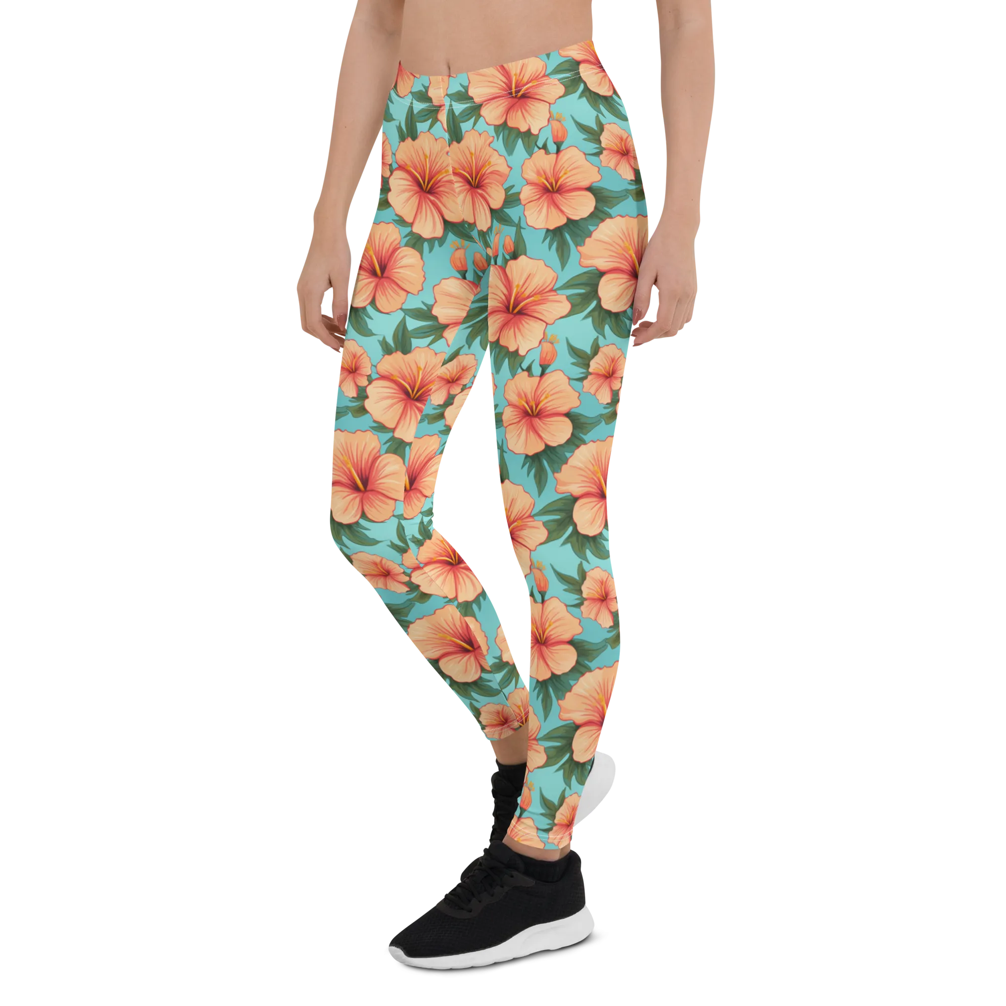 Tropical Hibiscus Leggings