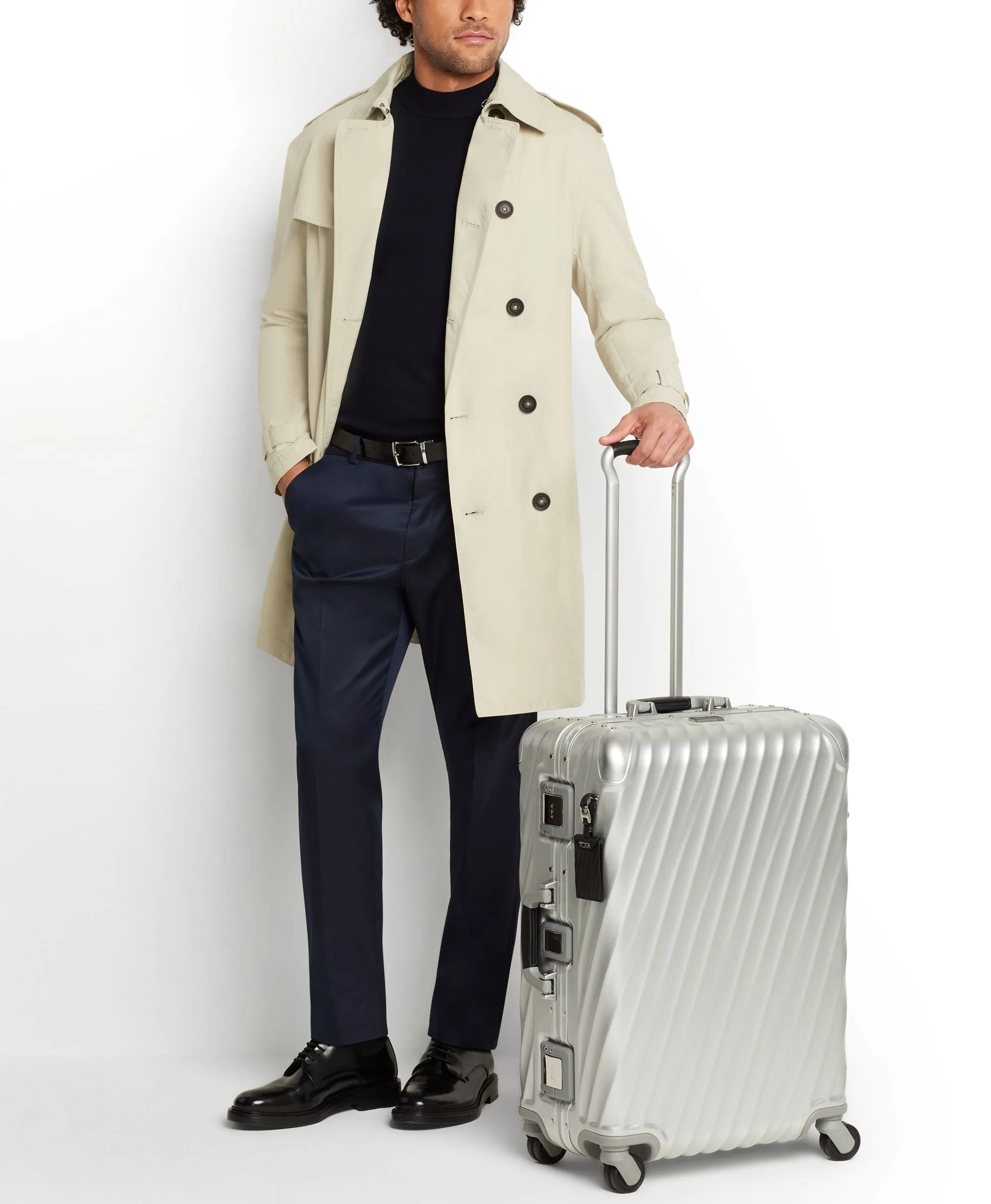 TUMI 19 DEGREE ALUMINUM Short Trip 26" Medium Hardside Checked Spinner