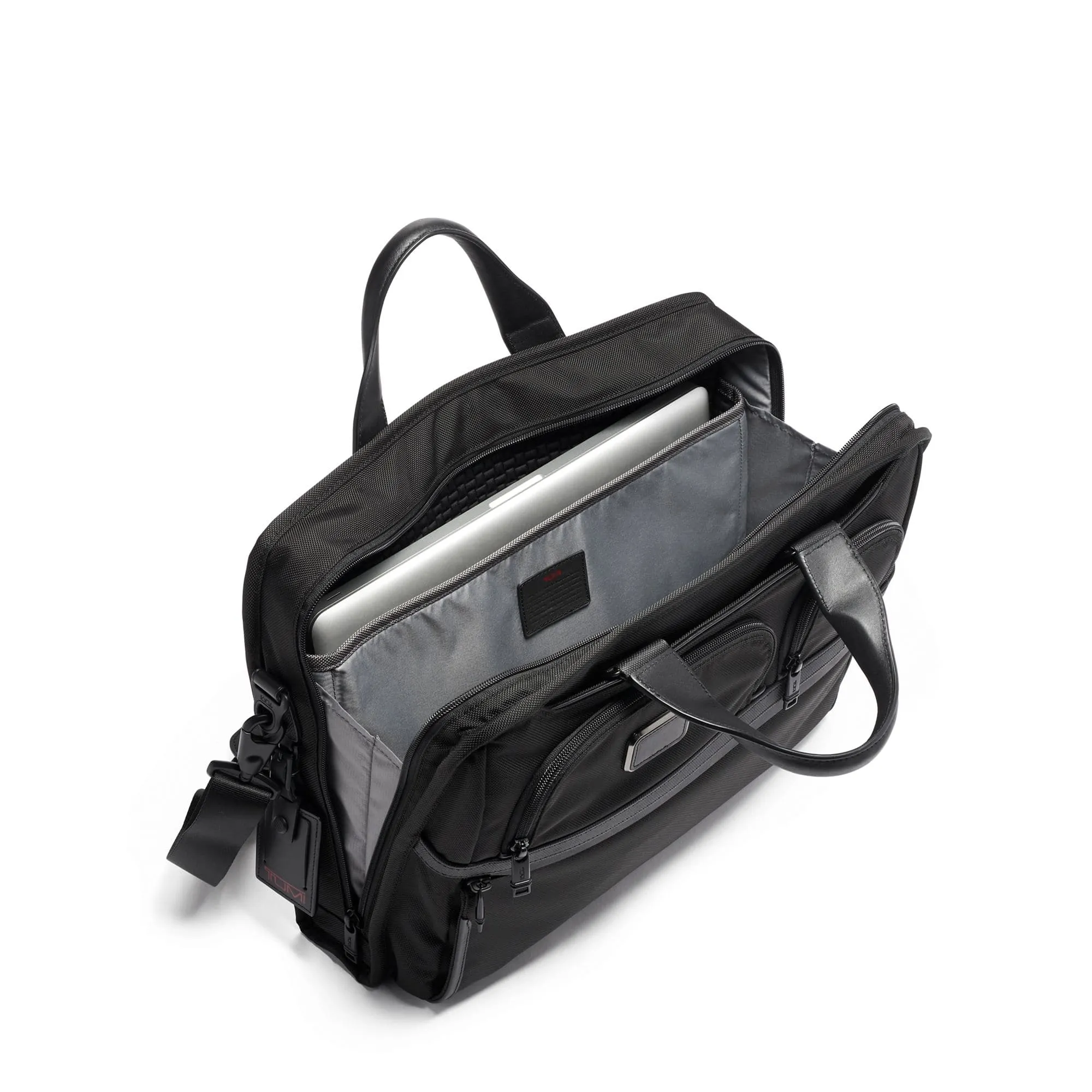 TUMI Alpha 3 Compact Large Screen Laptop Zippered Briefcase