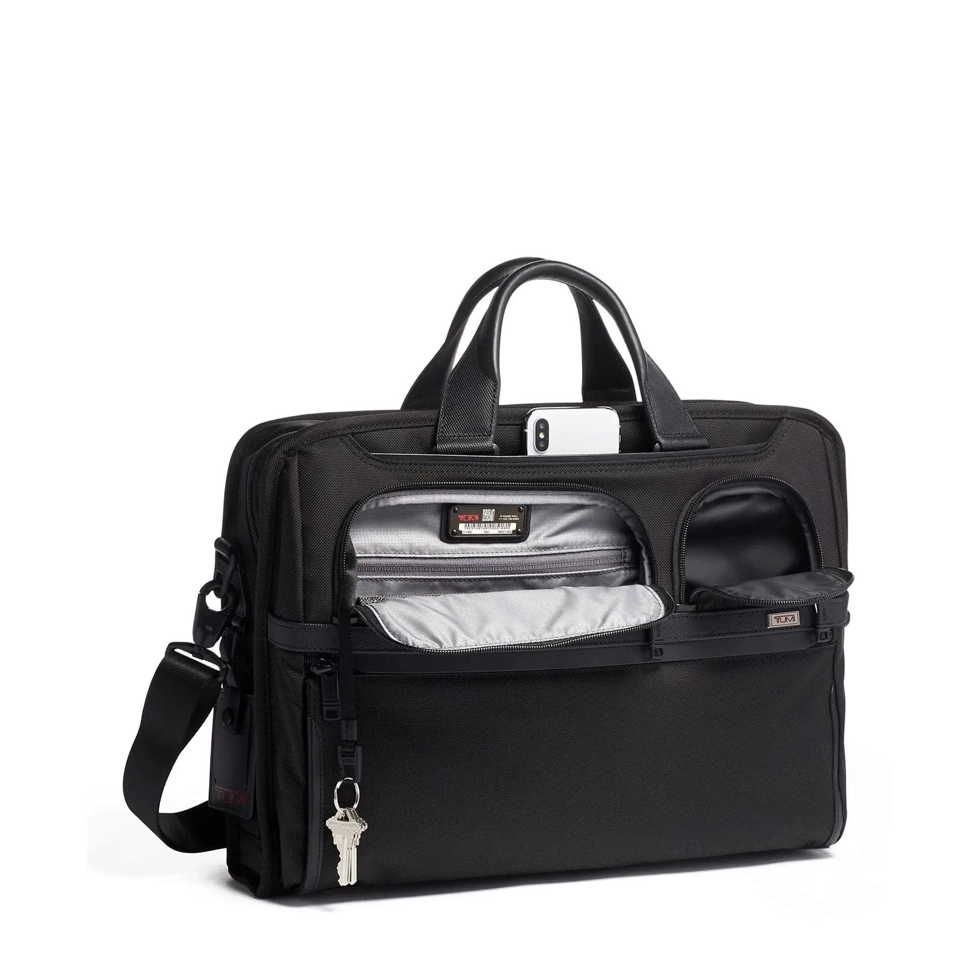 TUMI Alpha 3 Compact Large Screen Laptop Zippered Briefcase