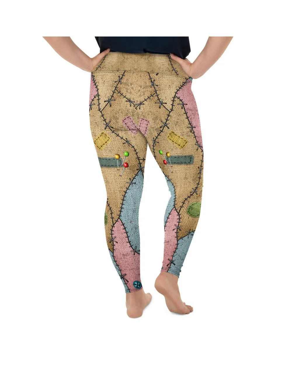 Voodoo Doll Patch Plus Size Leggings