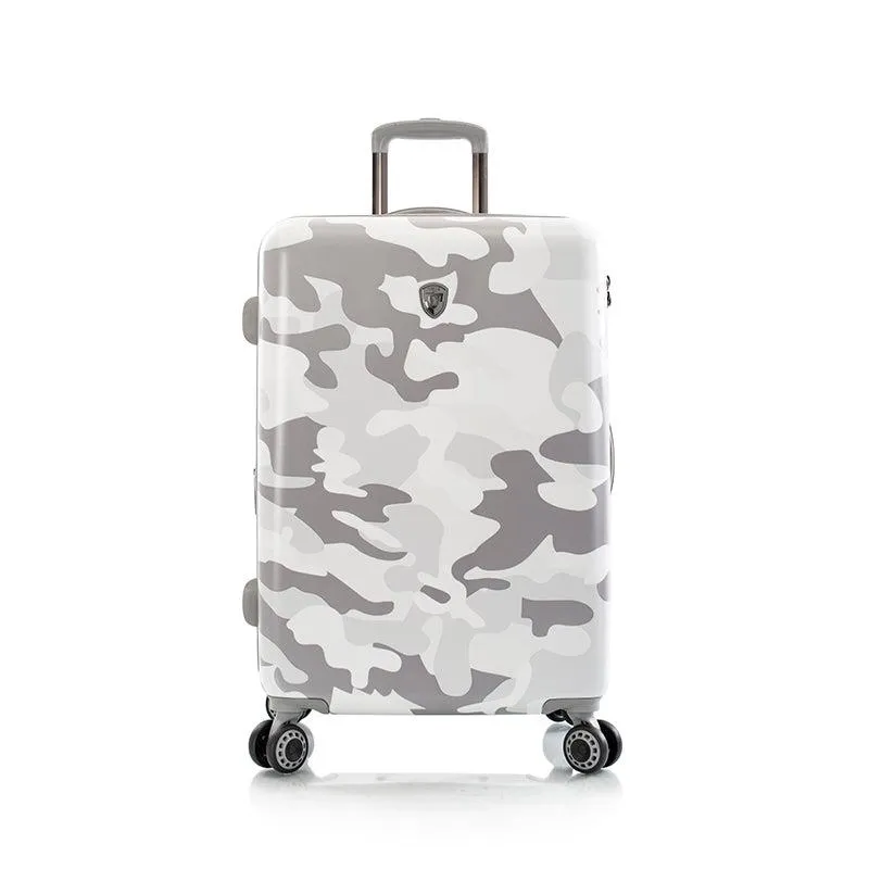 White Camo Hardside 26" Medium Checked Luggage