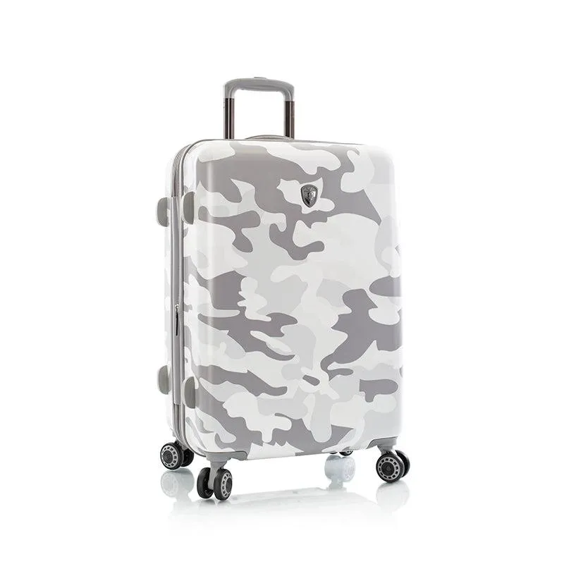 White Camo Hardside 26" Medium Checked Luggage