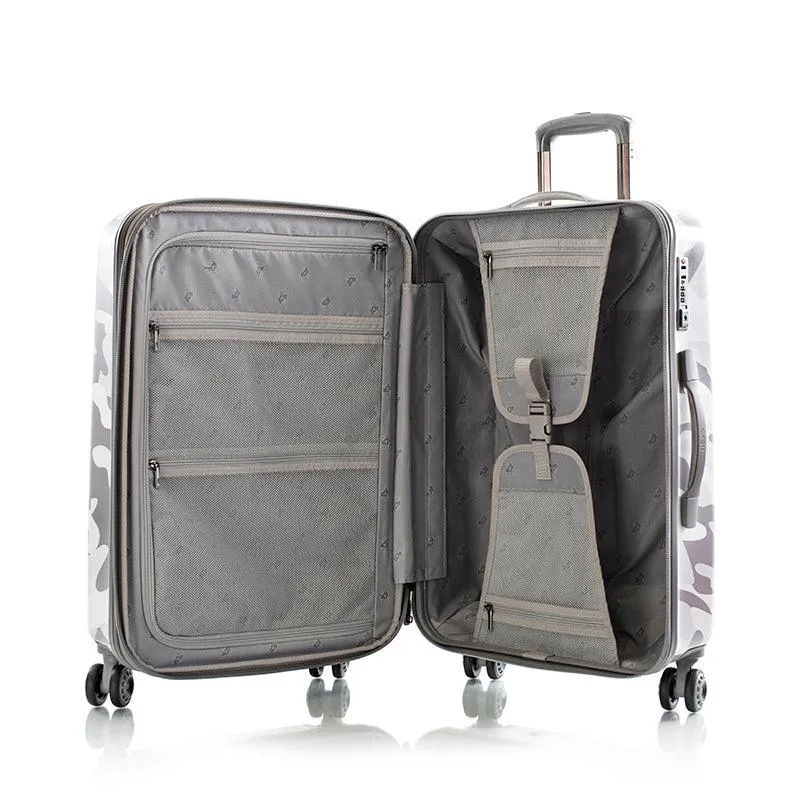White Camo Hardside 26" Medium Checked Luggage