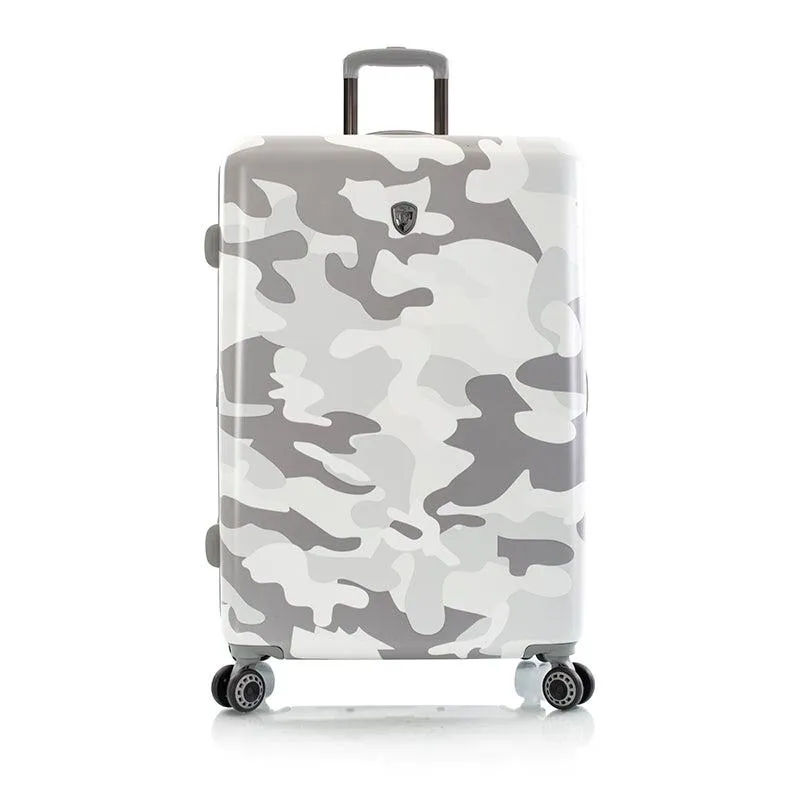 White Camo Hardside 30" Large Checked Luggage