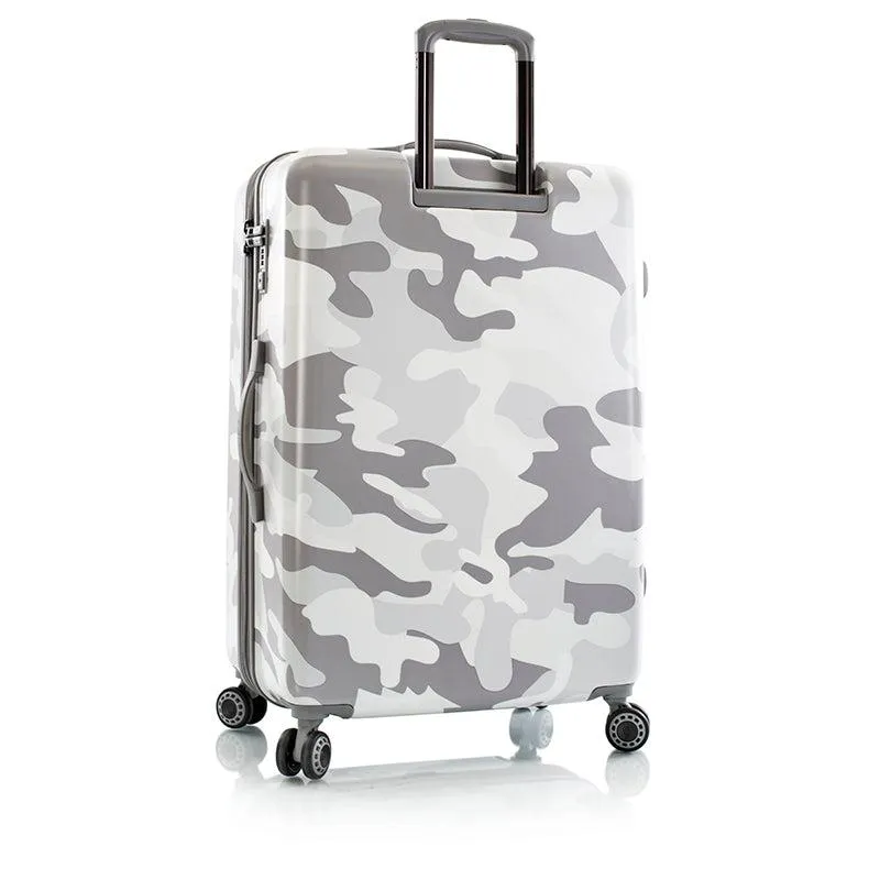 White Camo Hardside 30" Large Checked Luggage