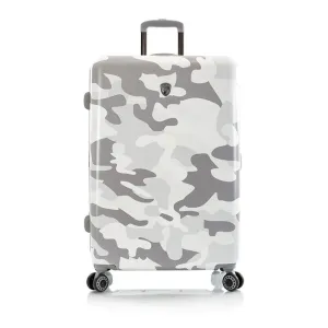 White Camo Hardside 30" Large Checked Luggage