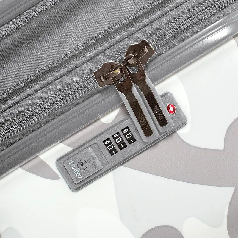 White Camo Hardside 30" Large Checked Luggage