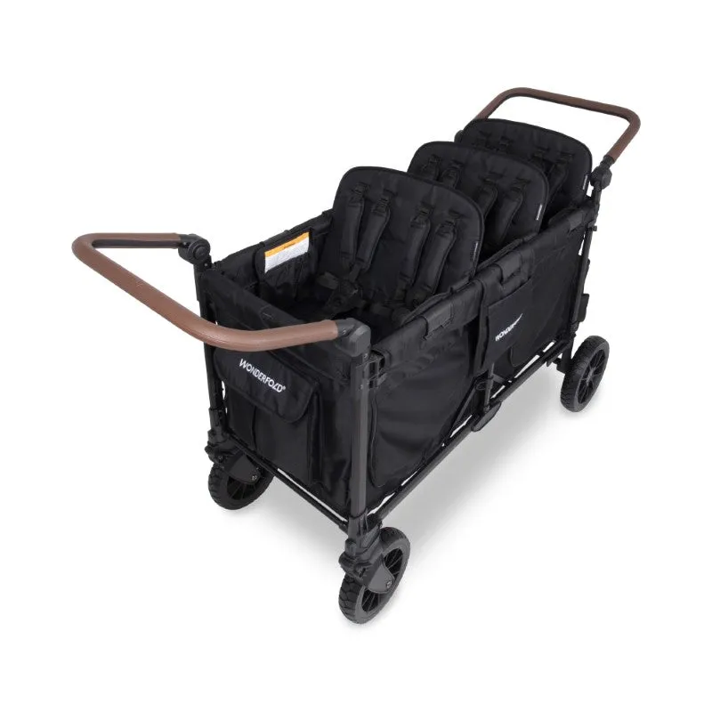 Wonderfold W6 Luxe Pro (6-Seater) Stroller Wagon (Jet Black)