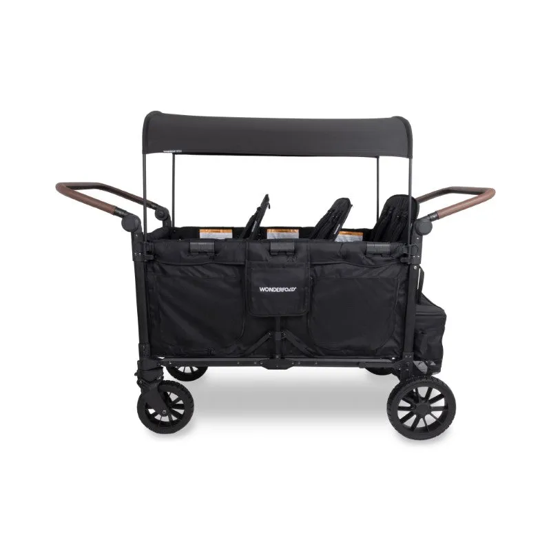 Wonderfold W6 Luxe Pro (6-Seater) Stroller Wagon (Jet Black)