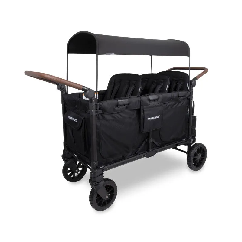 Wonderfold W6 Luxe Pro (6-Seater) Stroller Wagon (Jet Black)